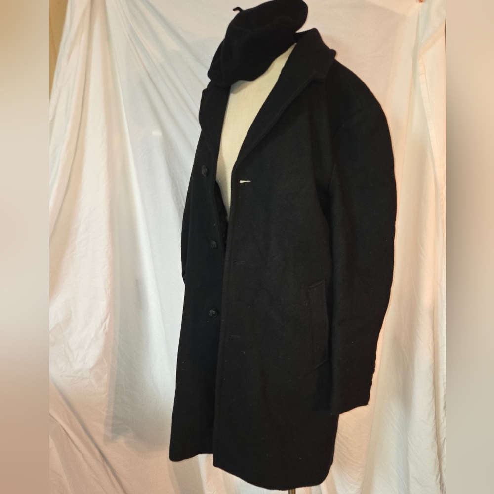 BLACK RIVET COAT - Picture 3 of 13